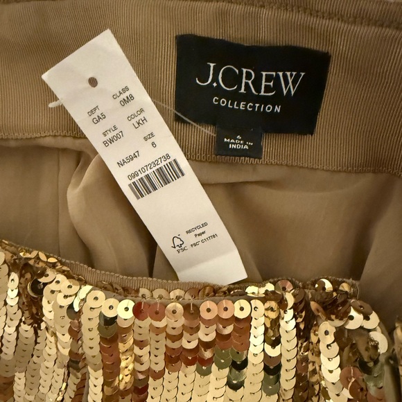 J. Crew Gold Sequin Maxi Skirt - Picture 2 of 9